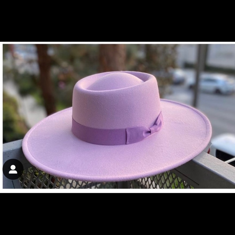 LILAC bolero rancher big brim Fedora hat - Picture 6 of 8